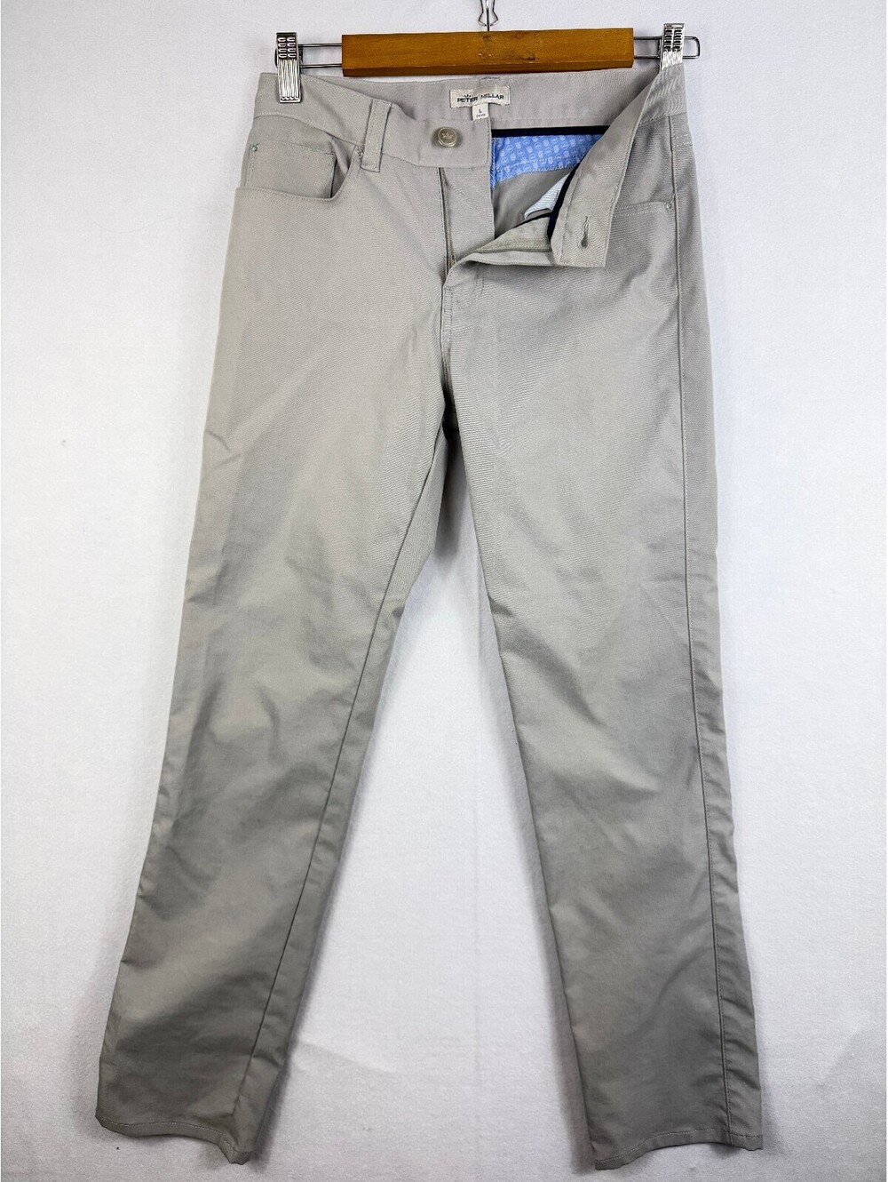 Peter Millar Boys Youth Gale Gray Performance Golf Pants Straight Leg Polyester